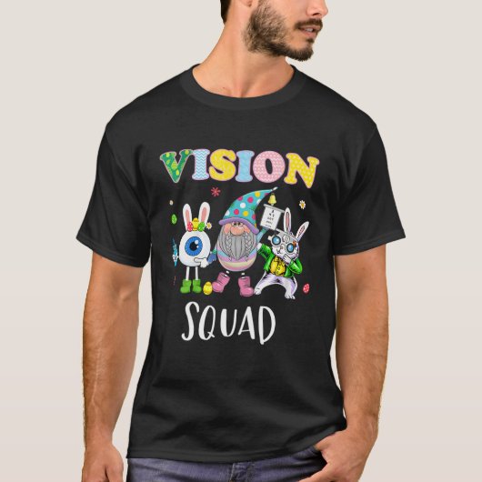 Bunny Easter Day Optometry Optometrist Funny Visio T-shirt (Voorkant)
