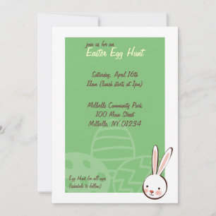 Bunny Easter Egg Hunt Invitaties Kaart