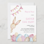 Bunny Easter Egg Hunt Uitnodiging (Voorkant)