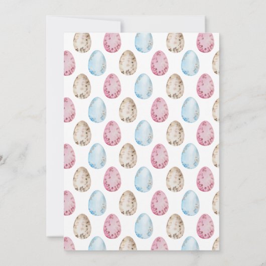 Bunny Easter Egg Hunt Uitnodiging (Achterkant)