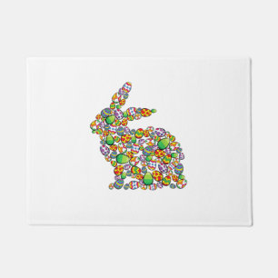Bunny Easter Egg Hunting Schattigee Konijnenlente Deurmat