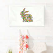 Bunny Easter Egg Hunting Schattigee Konijnenlente Spandoek (Insitu)