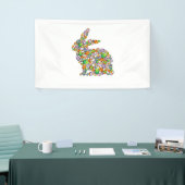 Bunny Easter Egg Hunting Schattigee Konijnenlente Spandoek (Beurs)