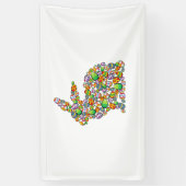 Bunny Easter Egg Hunting Schattigee Konijnenlente Spandoek (Verticaal)