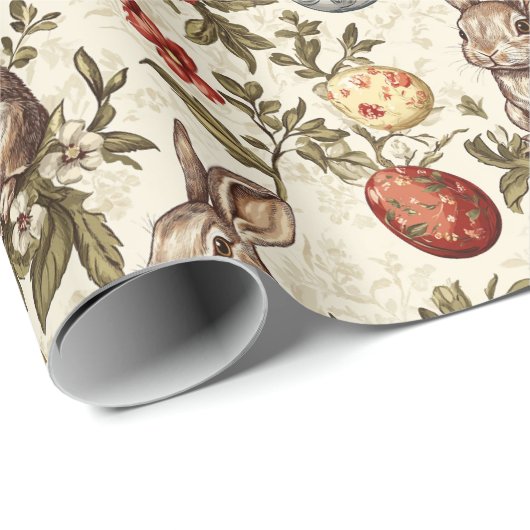  Bunny & Easter Eggs Pattern Cadeaupapier (Rol Hoek)