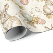 Bunny & Easter Eggs Pattern Cadeaupapier (Rol Hoek)