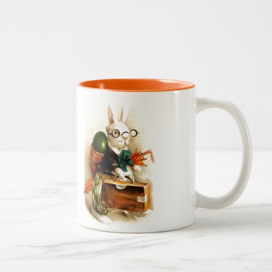  Bunny Easter Gift Tweekleurige Koffiemok (Rechts)