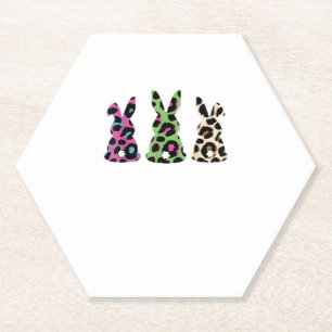 Bunny Easter Leopard Buffalo Rabbit Easter D Kartonnen Onderzetters