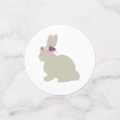 Bunny Easter met Flowers Party Confetti (Kleine voorkant)