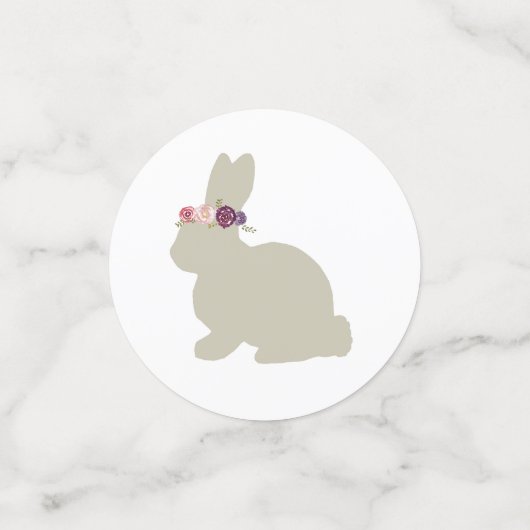 Bunny Easter met Flowers Party Confetti (Kleine voorkant)
