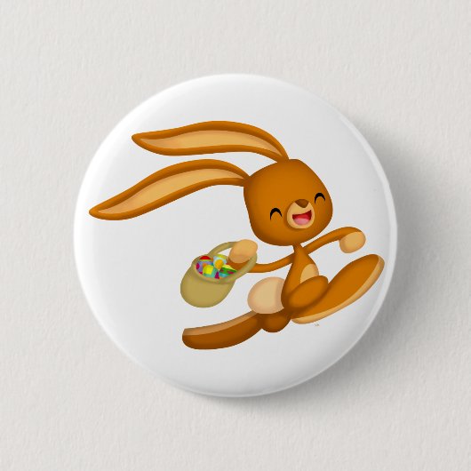 Bunny Easter op de Losse!! cartoon knop badge Ronde Button 5,7 Cm (Voorkant)