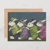 Bunny Easter Parade Briefkaart (Voorkant / Achterkant)
