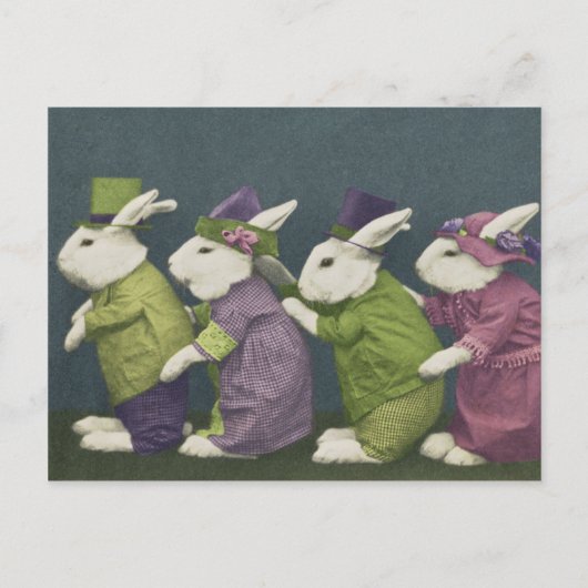 Bunny Easter Parade Briefkaart (Voorkant)