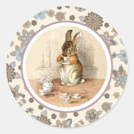  Bunny Easter Ronde Sticker