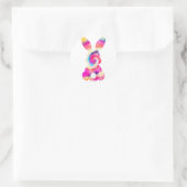 Bunny Easter Tie Dye Rabbit Paasdag Ronde Sticker (Tas)
