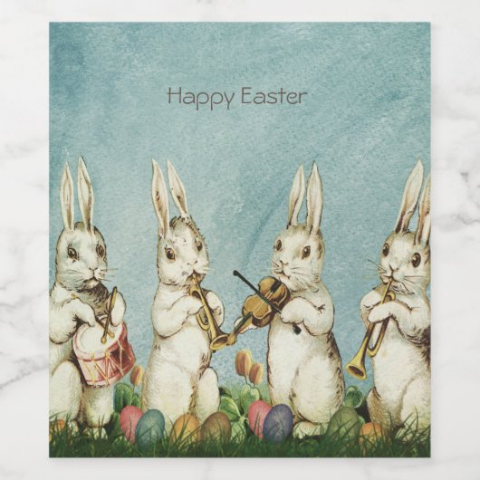  Bunny Easter Wijn Etiket (Enkel label)
