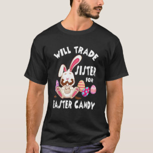 Bunny Eat Chocolate Eggs zal zuster voor EAS verha T-shirt