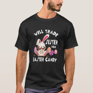 Bunny Eat Chocolate Eggs zal zuster voor EAS verha T-shirt