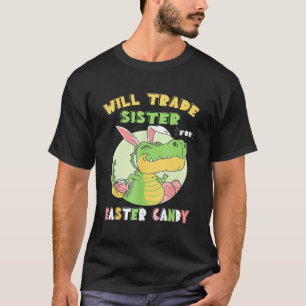 Bunny Eat Chocolate Eggs zal zuster voor EAS verha T-shirt