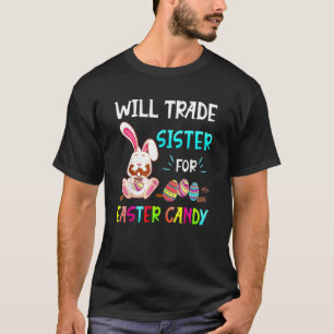 Bunny Eat Chocolate Eggs zal zuster voor EAS verha T-shirt