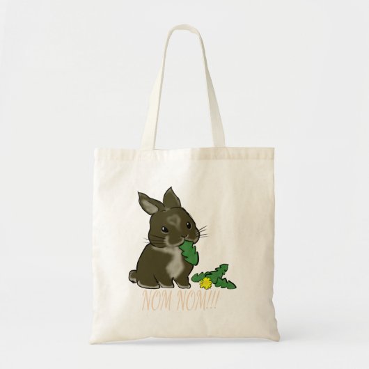 Bunny eating dandelion tote bag (Voorkant)