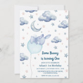 Bunny Eerste 1e Verjaardag baby jongen Kaart (Voorkant)