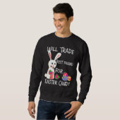 Bunny eet chocolade eieren zal de beste vriend voo trui (Voorkant volledig)