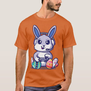 Bunny Egg Funny bunny Boy spelen video Game kinder T-shirt
