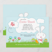 Bunny Egg Hunt Easter Brunch Partij Uitnodiging (Voorkant / Achterkant)