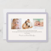 Bunny & Egg Meisje Foto Geboorte Aankondiging (Achterkant)