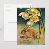 Bunny, Eieren en Snowdrops,  1910 Briefkaart (Voorkant / Achterkant)