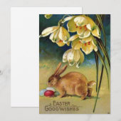 Bunny, Eieren en Snowdrops, 1910 Feestdagenkaart (Voorkant / Achterkant)