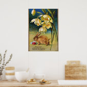 Bunny, Eieren en Snowdrops,  1910 Poster (Keuken)