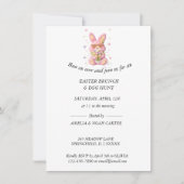 Bunny Embroidered Easter BRUNCH & HUNT Kaart (Voorkant)