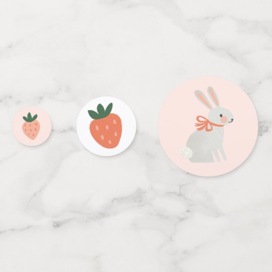 Bunny en aardbei confetti (Voorkanten)
