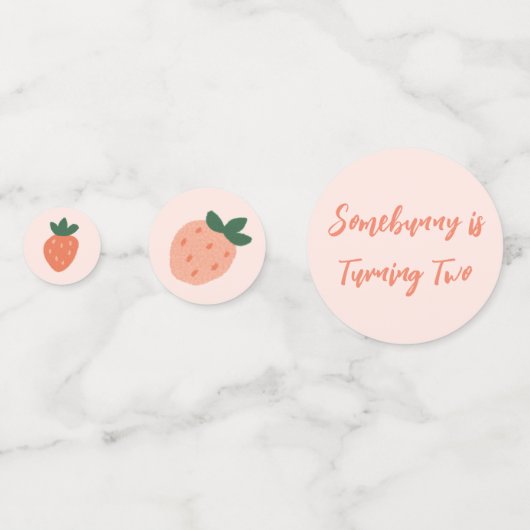 Bunny en aardbei confetti (Achterkanten)