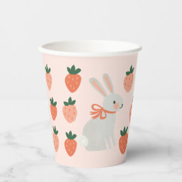 Bunny en aardbei papieren bekers