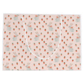 Bunny en aardbei Verjaardagsfeest Groot Cadeauzakje (Achterkant)