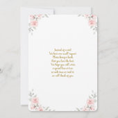 Bunny en Balloon Baby shower Meisje Uitnodiging (Achterkant)