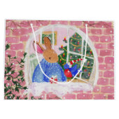 Bunny en Bird gift tas Large Cadeautasje (Achterkant)