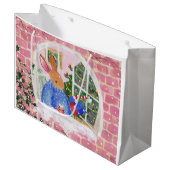 Bunny en Bird gift tas Large Cadeautasje (Voorkant Gekanteld)