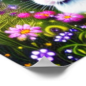 Bunny en bloemen poster (Hoek)