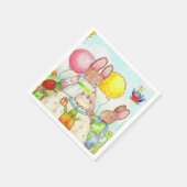 Bunny en Bug Birthday napkins Servetten (Hoek)