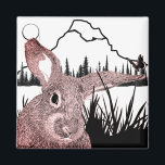 Bunny en Butterfly Magneet<br><div class="desc">Dit afbeelding is met de hand getekend, om dit schattige konijnenkonijn te benadrukken, hoewel zijn vriend op dit moment in het gras fronst. Misschien is ze verlegen. Dit Creative & Celtic ontwerp nodigt u uit tot het natuurlijke magnetisme van uw andere kant van de stijl! Van het gezicht van wat...</div>