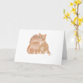 Bunny en Cat! wenskaart Kaart (Gele Bloem)