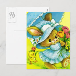 Bunny en Chick Easter Feestdagenkaart