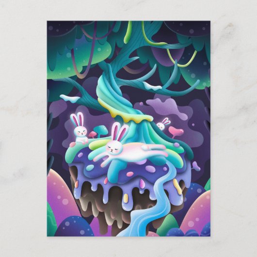 Bunny en Fairy Briefkaart (Voorkant)