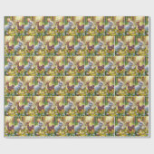 Bunny en Fawn met paaseieren Cadeaupapier (Vlak)