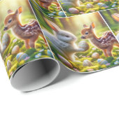 Bunny en Fawn met paaseieren Cadeaupapier (Rol Hoek)