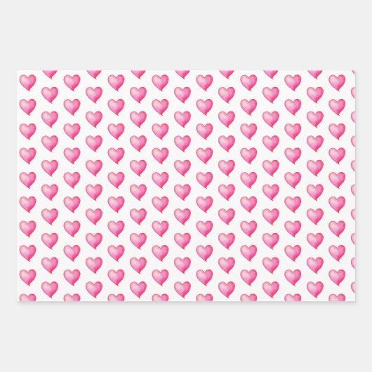 Bunny- en hartenpapierverzameling van 3 inpakpapier vel (Voorkant 2)